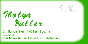 ibolya muller business card
